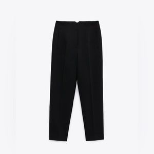 Zara High Waisted Trouser Pants Size Medium Black